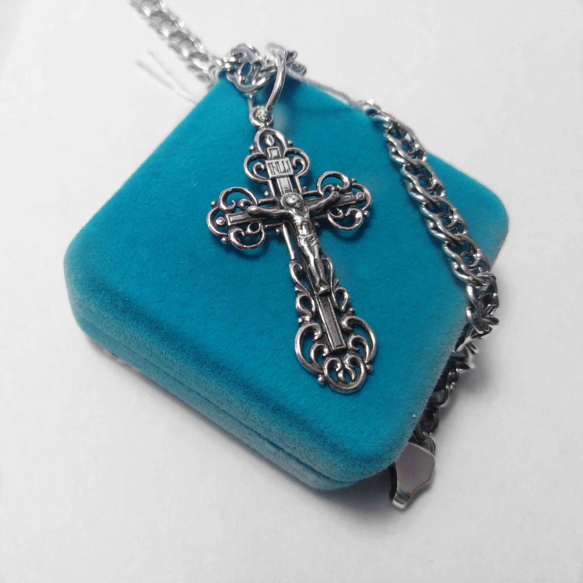 

Серебряный крест Meridian 925 пробы (Кр0075ч)