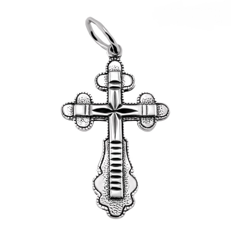 

Серебряный крест Meridian 925 пробы (Кр0019ч)