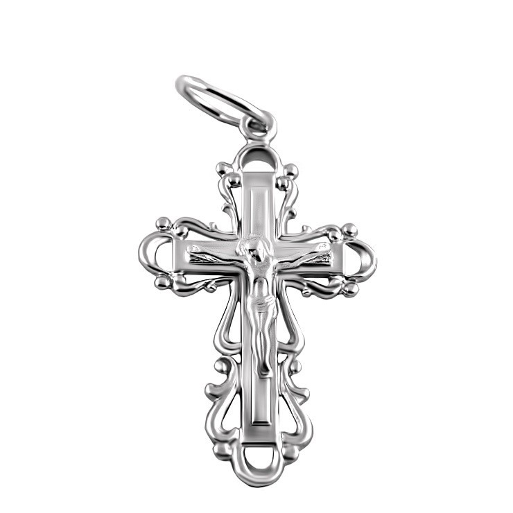 

Серебряный крест Meridian 925 пробы (Кр0021ч)