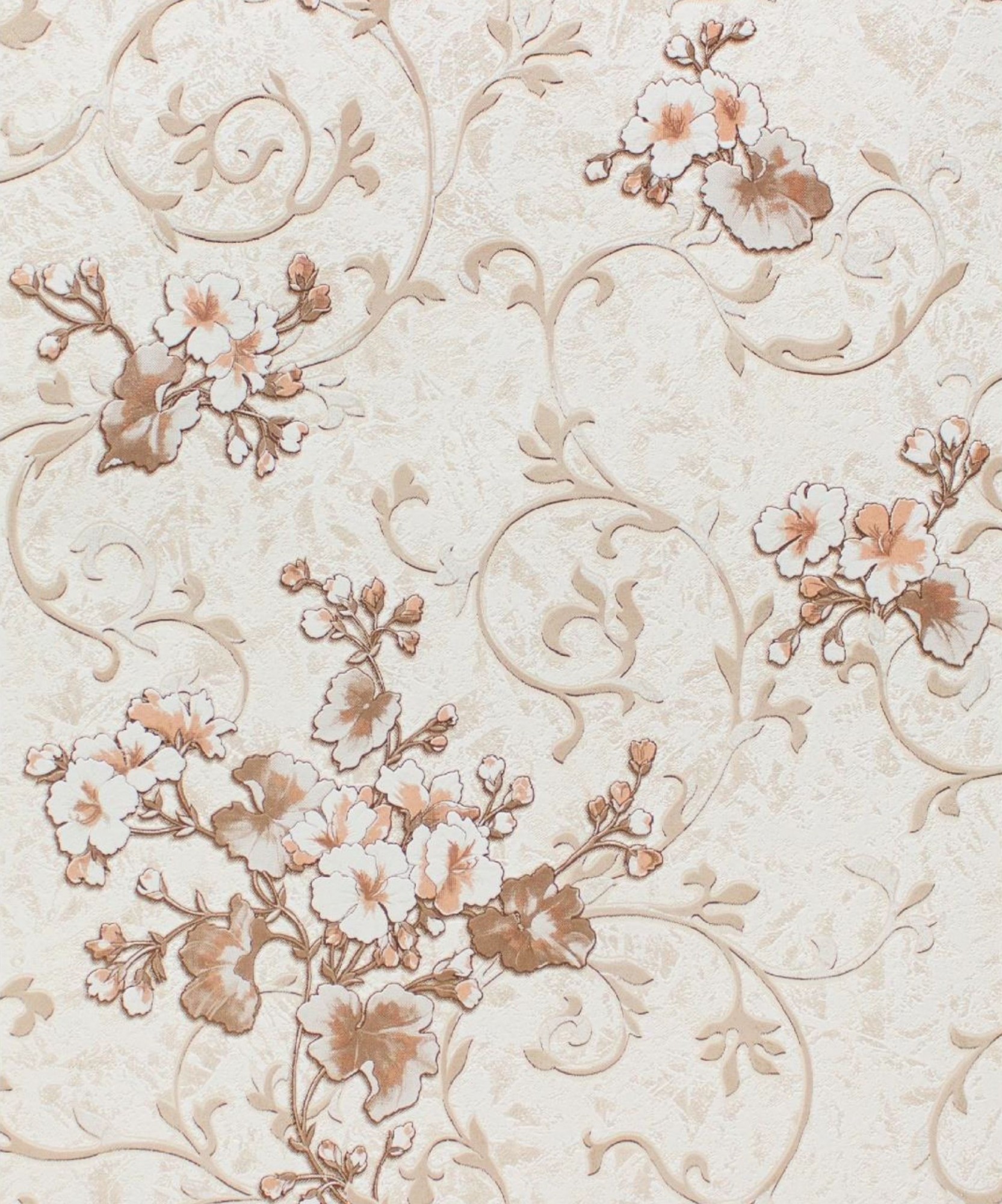 

Обои виниловые на бумажной основе LS Саманта Декор капучиновый ВКС 1-1333 (0,53х10.05 м)