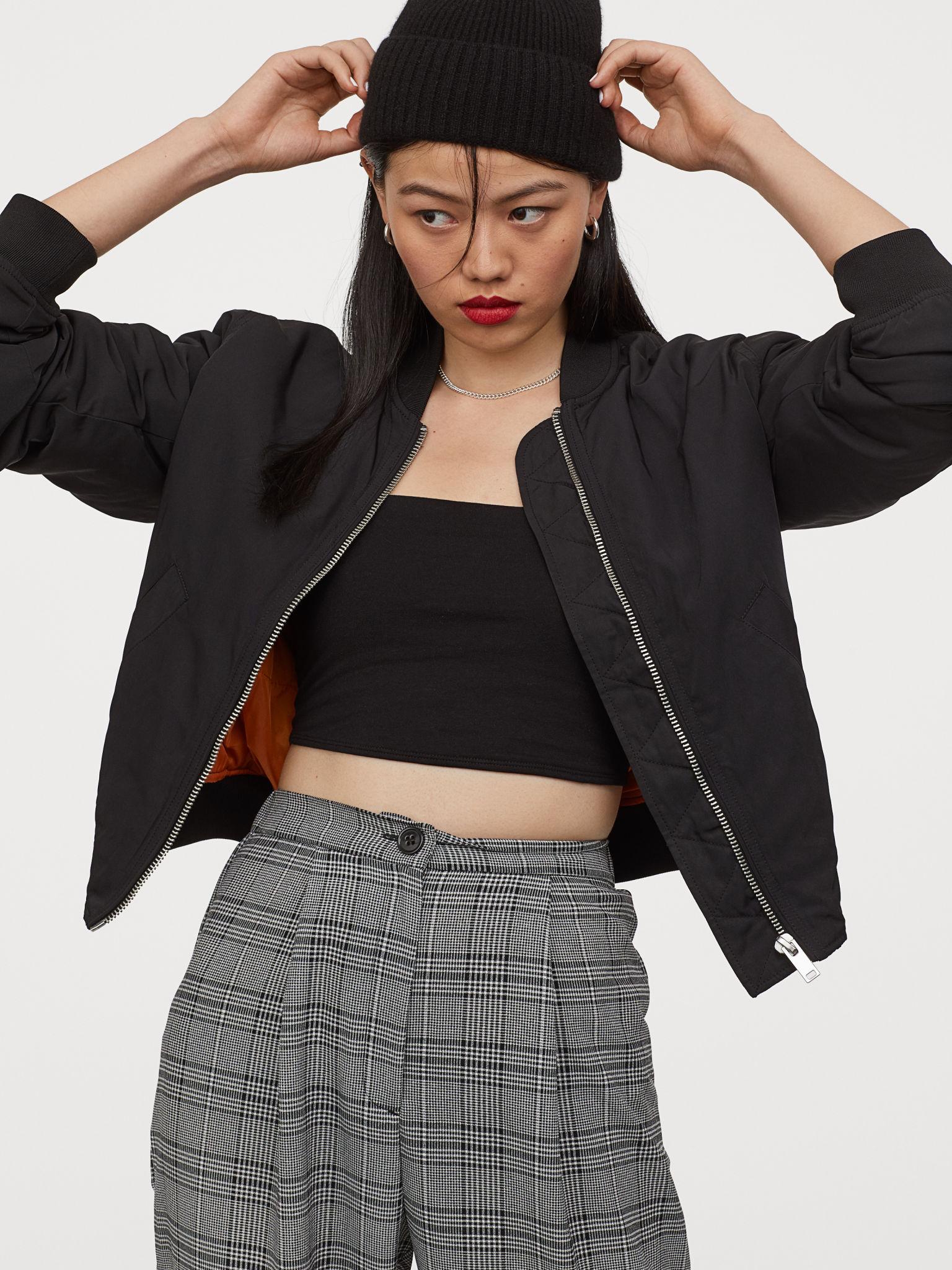 

Бомбер H&M 7976800-ABBM XL Черный с оранжевым
