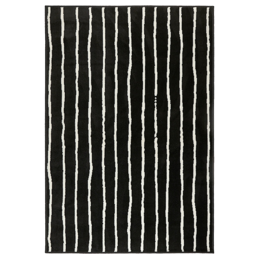 

Ковер IKEA GORLOSE короткий ворс черный/белый, 133x195 см 503.208.48