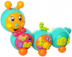 

Игрушка Гусеница A-Toys (855-26A) музыкальная от 6 месяцев, Пакет малюка, Подарок для малыша, Развивающая