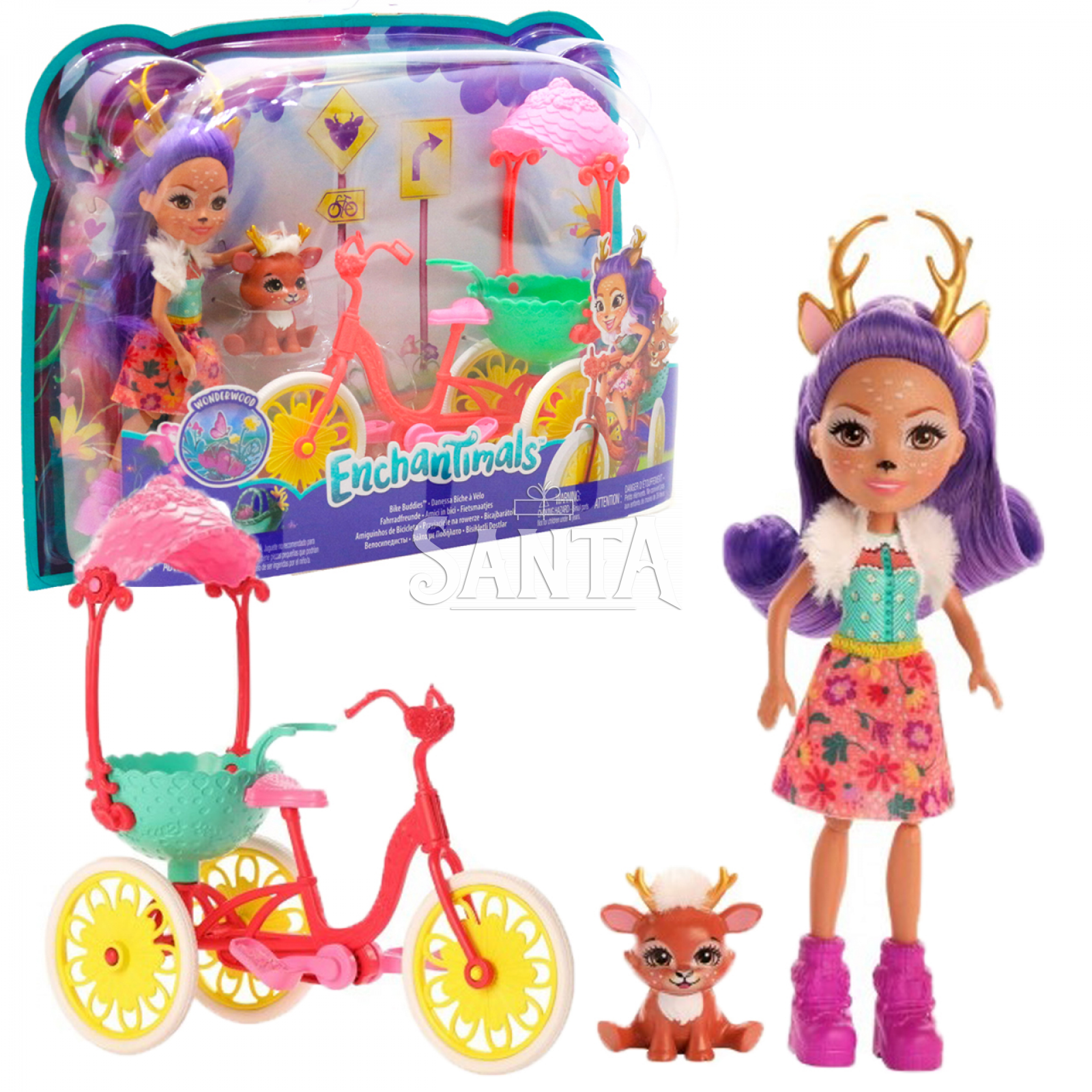 

Игровой набор куклы «Хобби на колесах» Enchantimals Олениха Дениса с питомцем, (FJH11)
