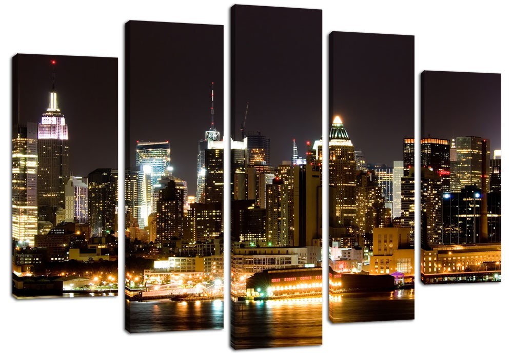 

Модульная картина на холсте из 5 частей DK Place 120x80 см (PLM5-80)