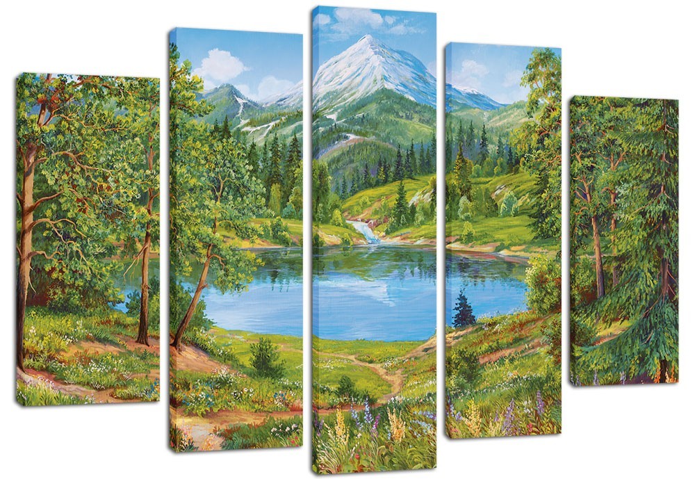 

Модульная картина на холсте из 5 частей DK Place 120x80 см (PLM5-61)