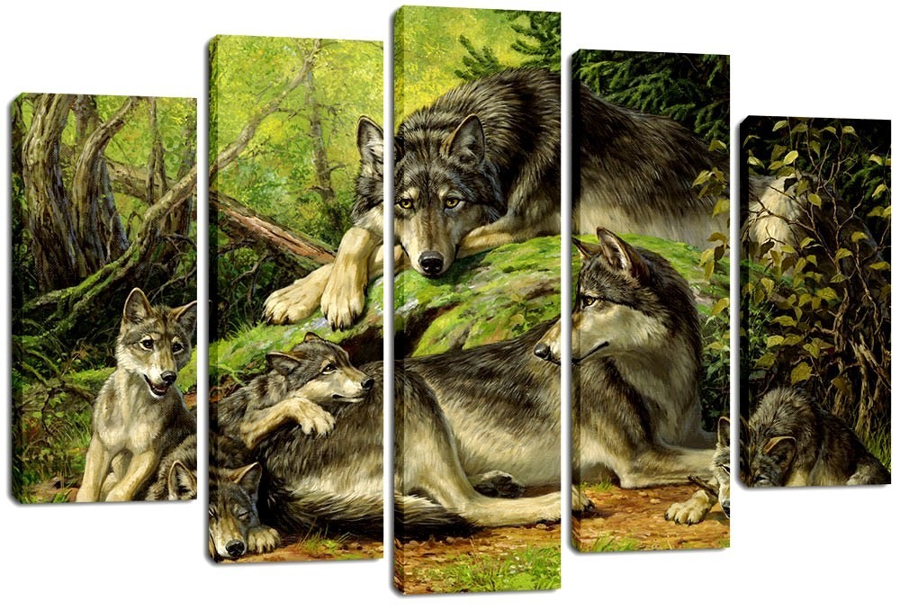 

Модульная картина на холсте из 5 частей DK Place 120x80 см (PLM5-164)