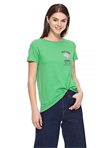

Футболка Bershka  зеленый 4820227781030, Футболка Bershka S зеленый 4820227781030
