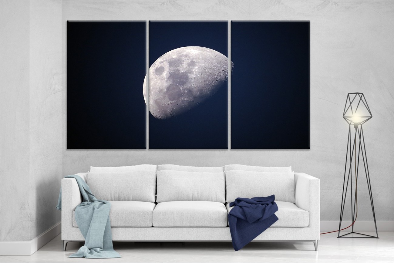 

Модульная картина на холсте DK Place из трех частей 167x99 см Луна (XL31)