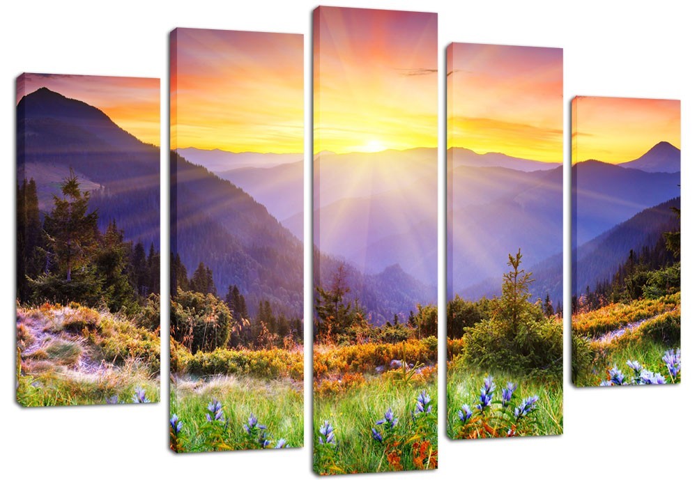 

Модульная картина на холсте из 5 частей DK Place 120x80 см (PLM5-116)