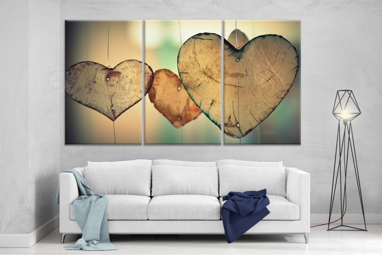

Модульная картина на холсте DK Place из трех частей 167x99 см Love (XL65)