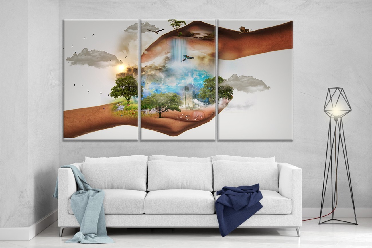 

Модульная картина на холсте DK Place из трех частей 167x99 см Творец (XL18)