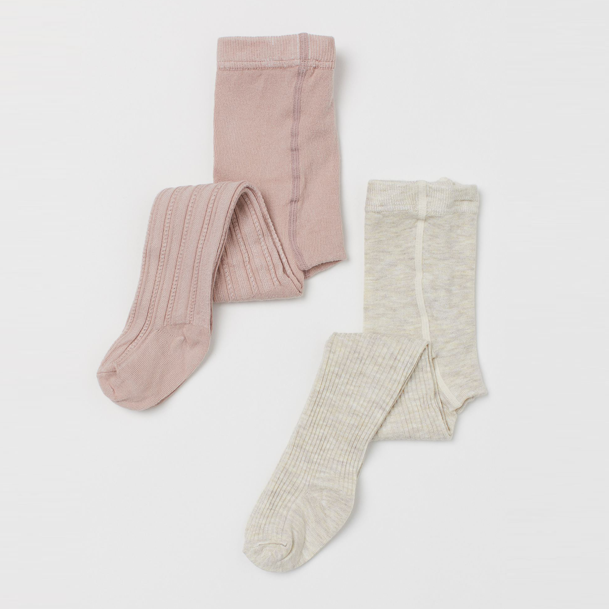 

Колготки H&M 507-8677292 98-104см 2 шт Бежевые/Пудровые