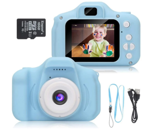 

Детская Фотокамера СИНЯЯ c 2.0″ дисплеем и с функцией видео