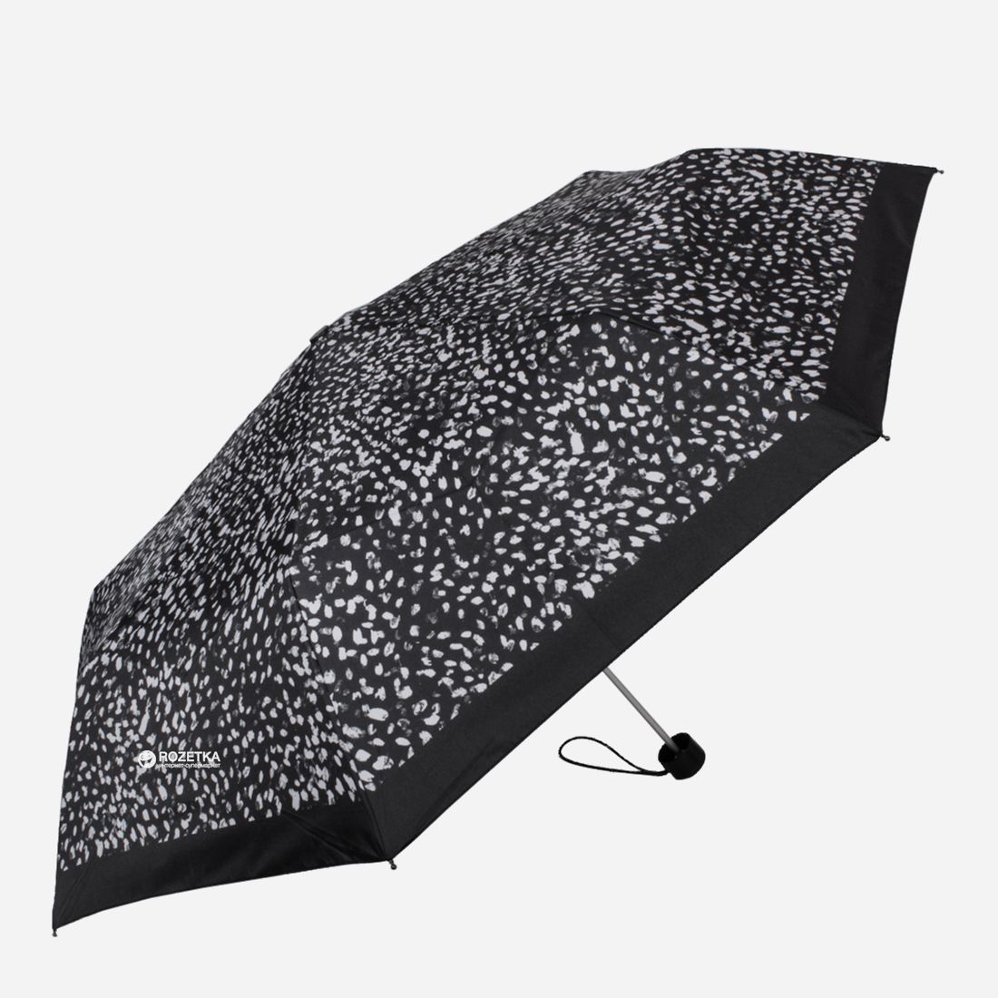 

Зонт складной Happy Rain U42655-5 механический Черный с белым