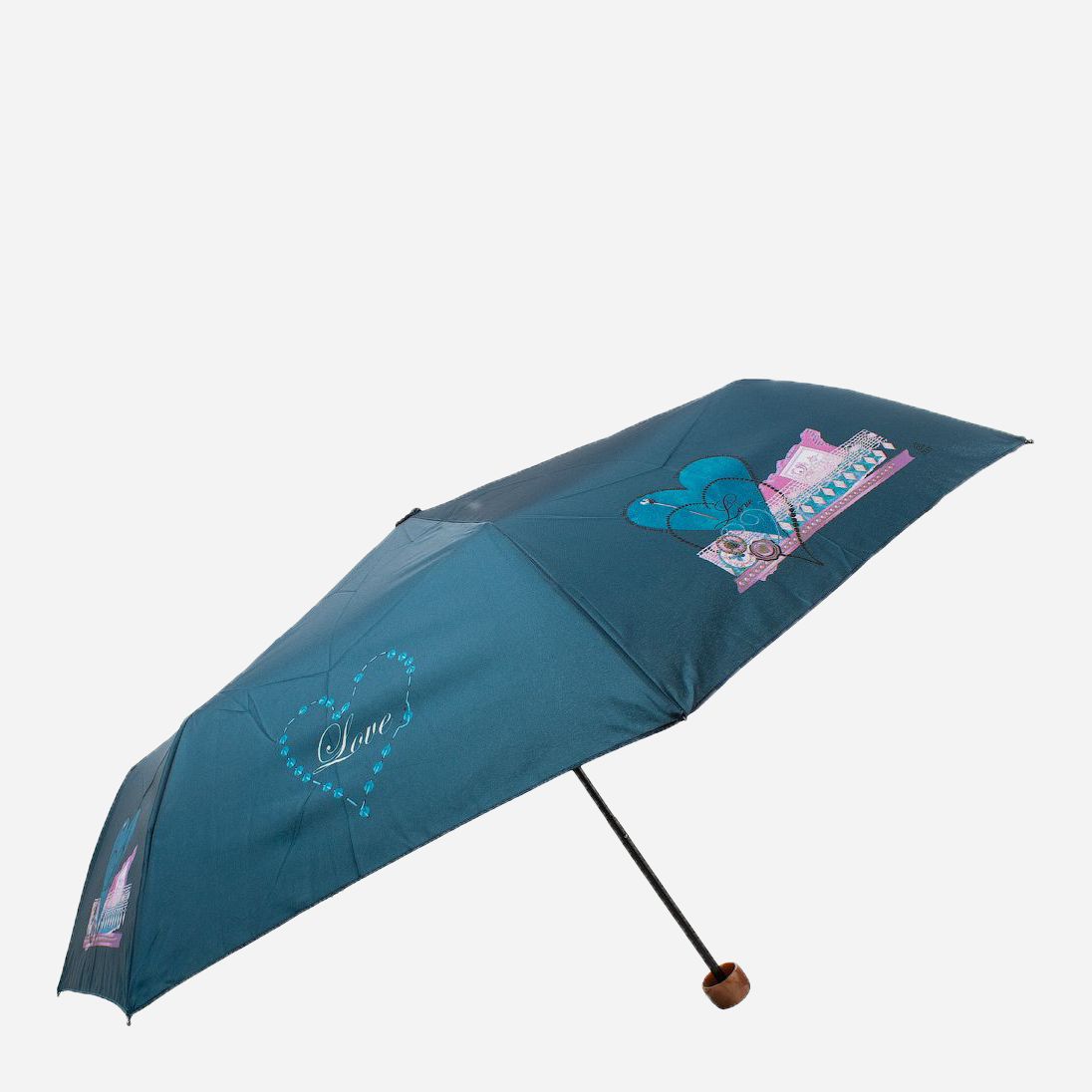 

Зонт складной ZEST Z83516-11 механический Бирюзовый