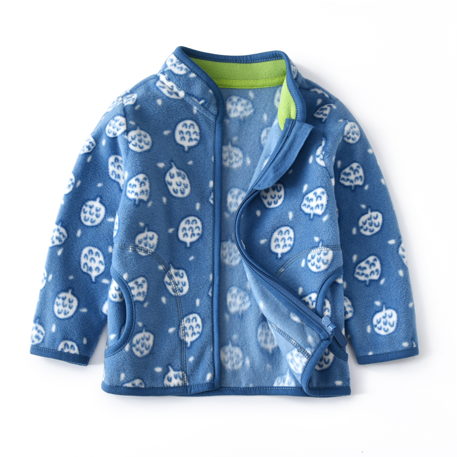 

Кофта детская флисовая Белые фрукты Berni Kids (130) Синий