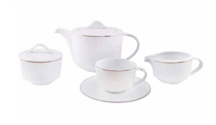 

Сервіз чайний Dankotuwa Porcelain Wave White 17 предметів