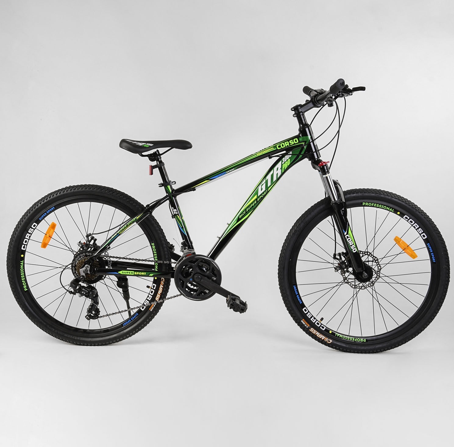 

Велосипед Corso 26" "GTR-3000" Black / Green (67982)