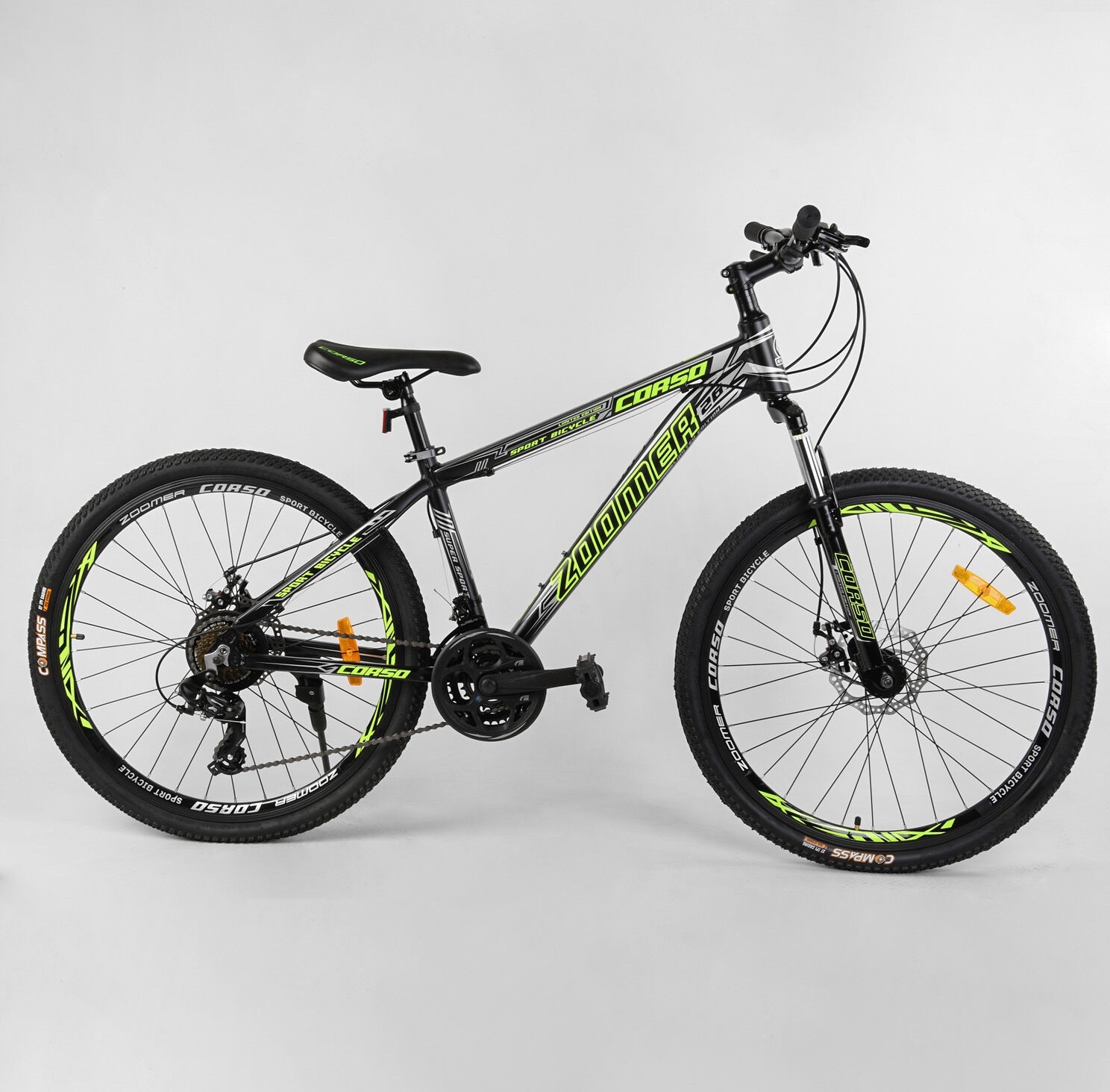 

Велосипед Corso Zoomer 26" Black / Green (24594)