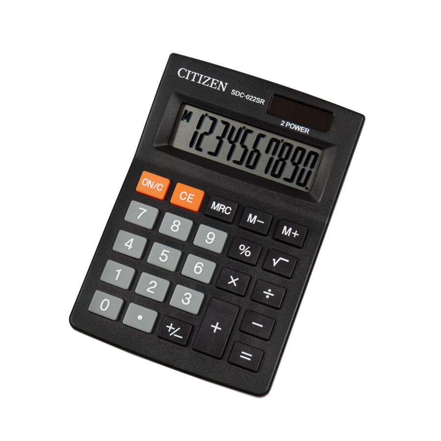 

Калькулятор Citizen SDC-022SR Черный 87х120х22 мм
