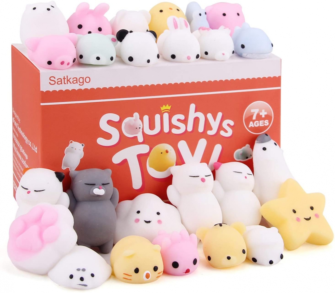 

Набор игрушек антистресс Mochi Squishy Kawaii Сквиши Моти Кавай 25 шт в коробке