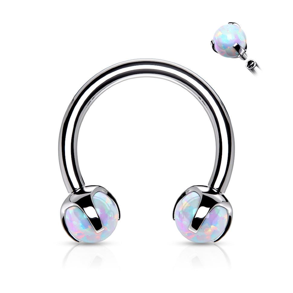 

Циркуляр (подкова) из стали PiercedFish HSI038 серьга для септума, хеликса, трагуса, брови, губы, пупка, сосков, пирсинга смайл (Металл)