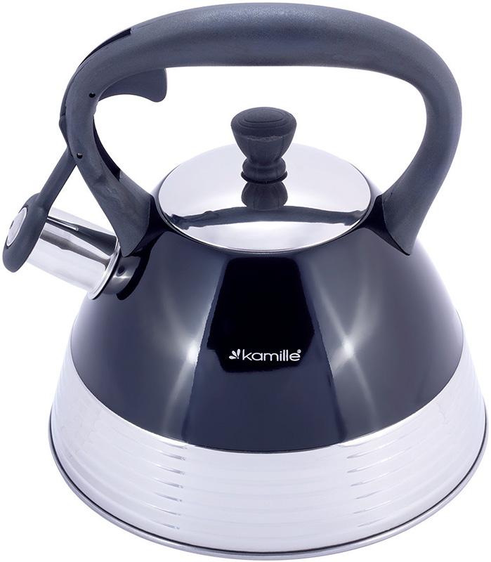 

Чайник Kamille Whistling Kettle Black 3л з нержавіючої сталі зі свистком