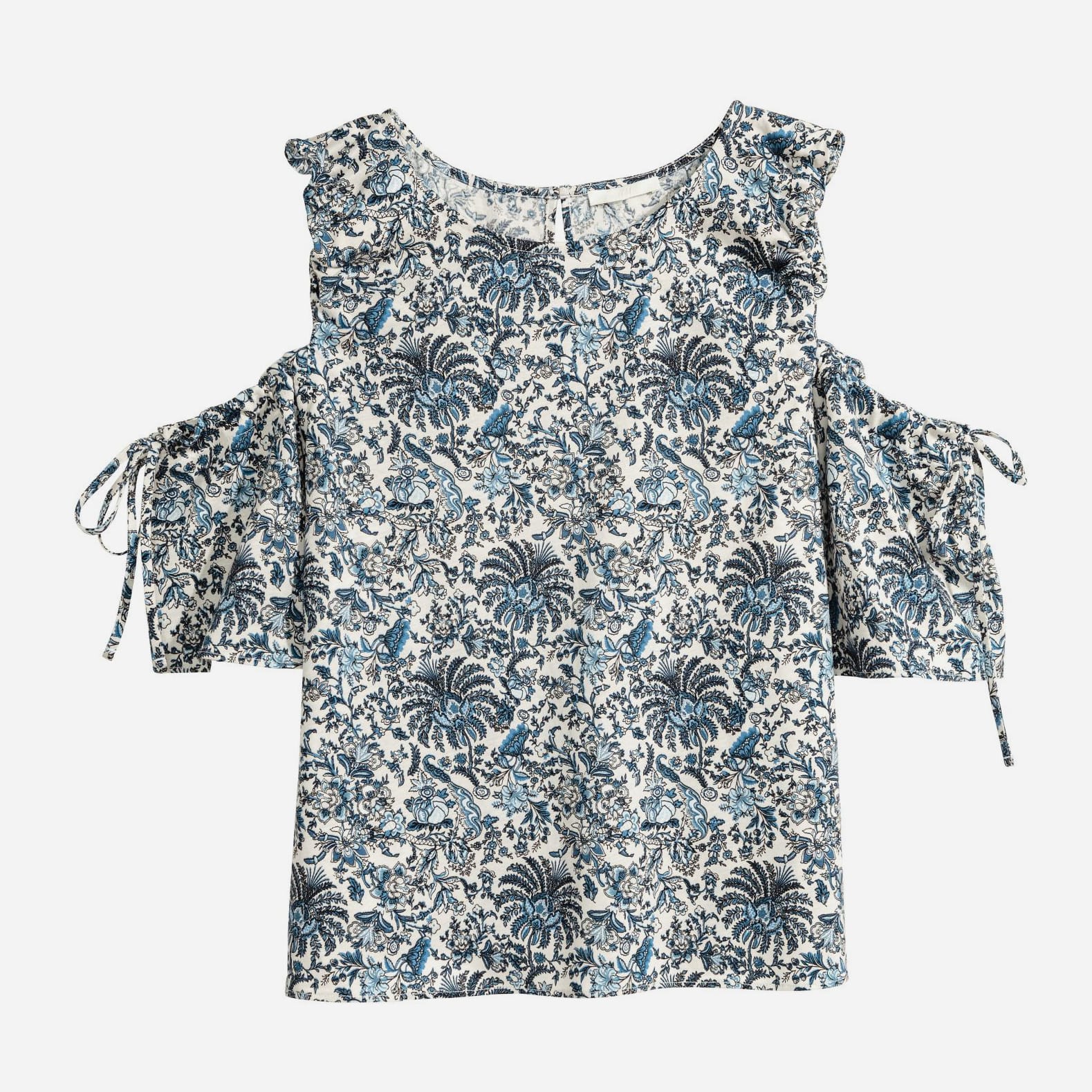 

Топ H&M 060547488  Белый с синим, Топ H&M 060547488 S Белый с синим
