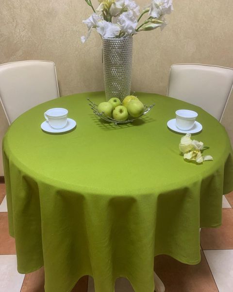 

Скатерть с тефлоновым покрытием MacroHorizon Оливково-Зеленый, Овал 140*220 см