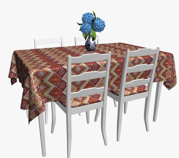 

Скатерть с тефлоновым покрытием MacroHorizon Пэчворк Оранж, Овал 140*220 см