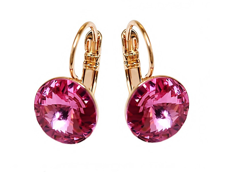 

Серьги Xuping с кристаллами Swarovski Медицинское золото Позолота 18К 1,9 см. хсс-017
