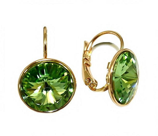 

Серьги Xuping с кристаллами Swarovski Медицинское золото Позолота 18К 2 см. хсс-069