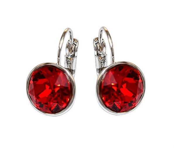 

Серьги Xuping с кристаллами Swarovski Медицинское золото Родий 1,7 см. хсс-021