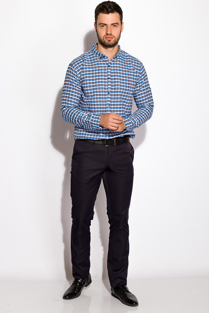 

Рубашка в клетку Time of Style 511F041 XXXL Черно-голубой