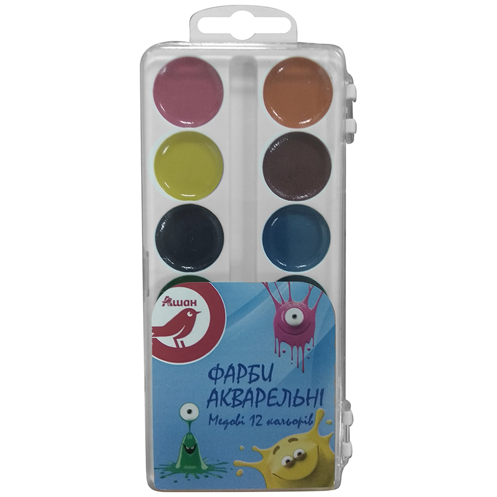 Краски акварельные Auchan Red Bird, 12 цветов – низкие цены, кредит ...