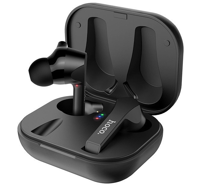 

Наушники Bluetooth TWS HOCO Pleasure wireless headset ES34 в кейсе, черные. 45417