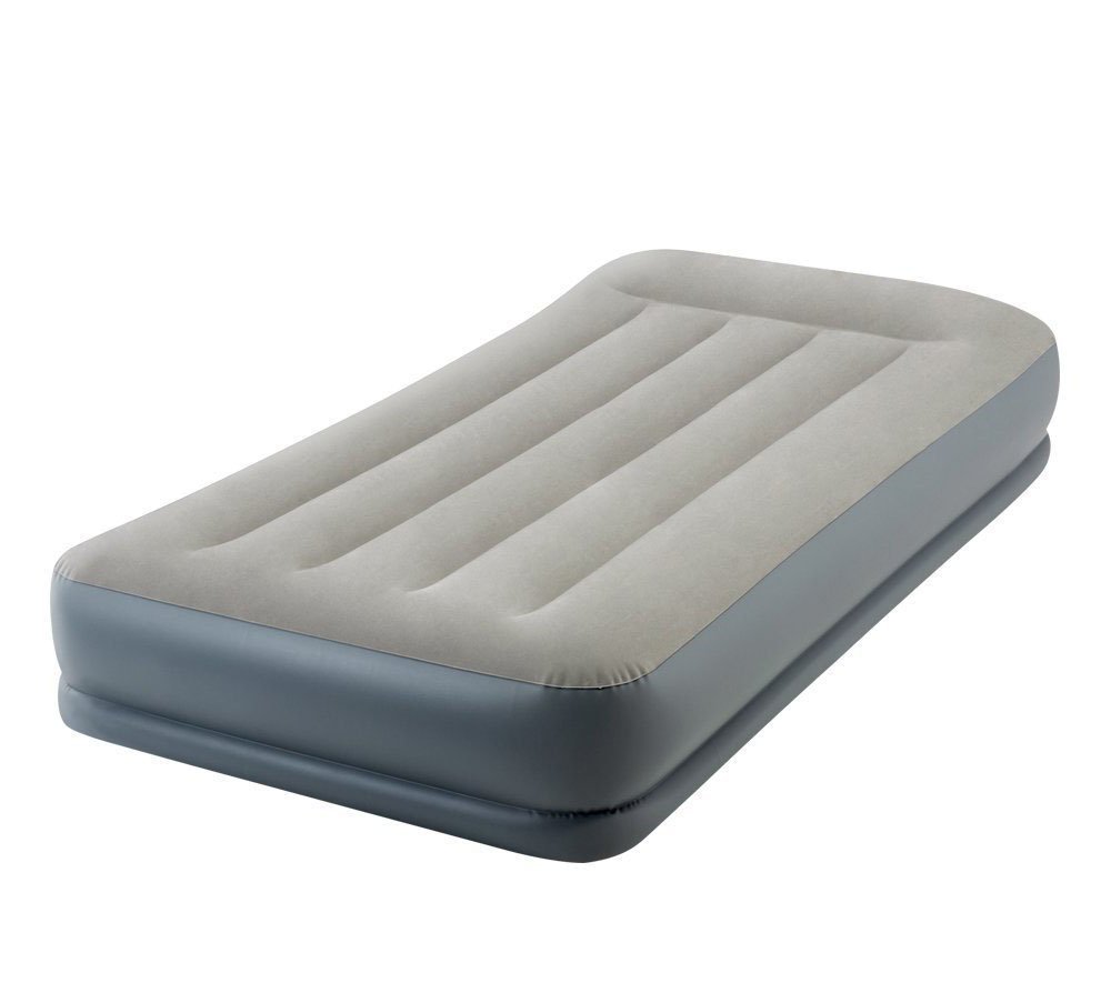 

Одноместная надувная кровать Intex 64116 Pillow Rest Mid-Rise Bed со встроенным электронасосом 99 x 191 x 30 см Серая (RT-64116)