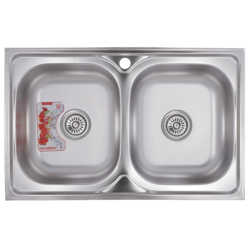

Мойка кухонная ZERIX Z8050D-08-180MD DOUBLE (micro decor) (ZM0613)