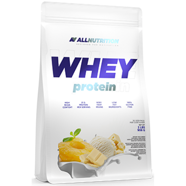 

Сывороточный протеин концентрат AllNutrition Whey Protein 900 грамм Белый Шоколад Ананас