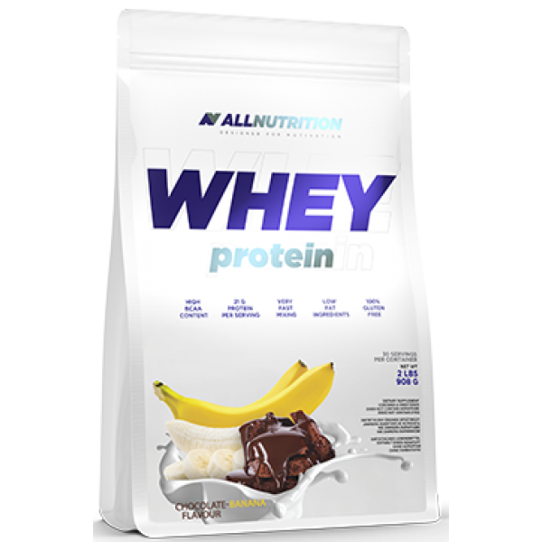 

Сывороточный протеин концентрат AllNutrition Whey Protein 900 грамм Шоколад Банан