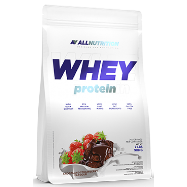 

Сывороточный протеин концентрат AllNutrition Whey Protein 900 грамм Шоколад Клубника