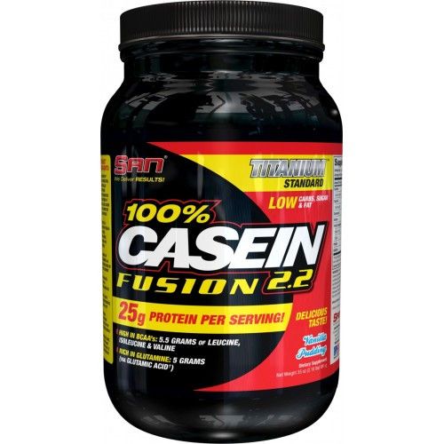 

Казеин SAN 100% Casein Fusion 1000 грамм ваниль