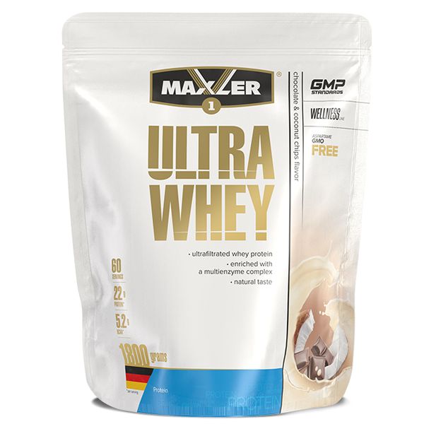 

Сывороточный протеин концентрат Maxler Ultra Whey 900 грамм Шоколад кокос