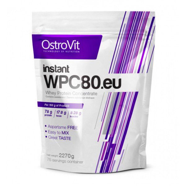 

Сывороточный протеин концентрат OstroVit instant WPC80.eu 2270 грамм Шоколад