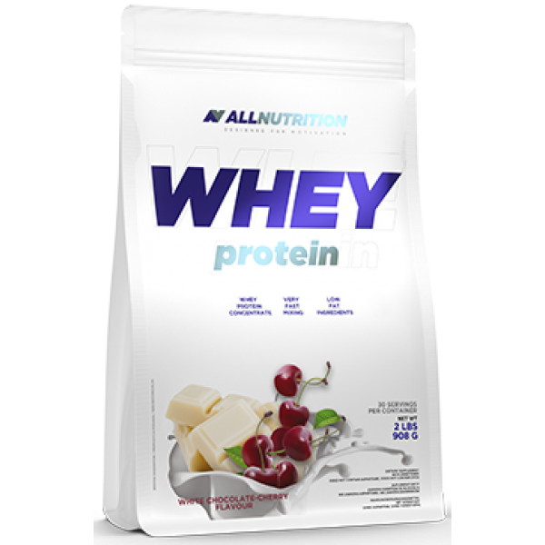 

Сывороточный протеин концентрат AllNutrition Whey Protein 900 грамм Белый Шоколад Вишня