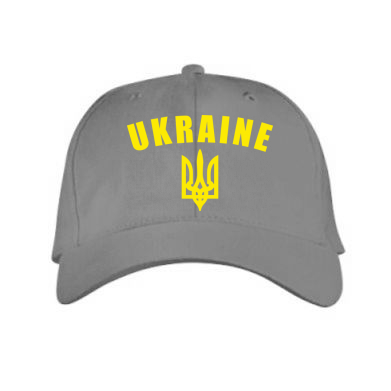 

кепка Ukraine + герб Серый