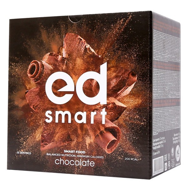 

Заменитель питания Energy Diet коктейль ED Smart Chocolate сбалансированное питание для снижения веса 15 пакетиков-саше (73307)