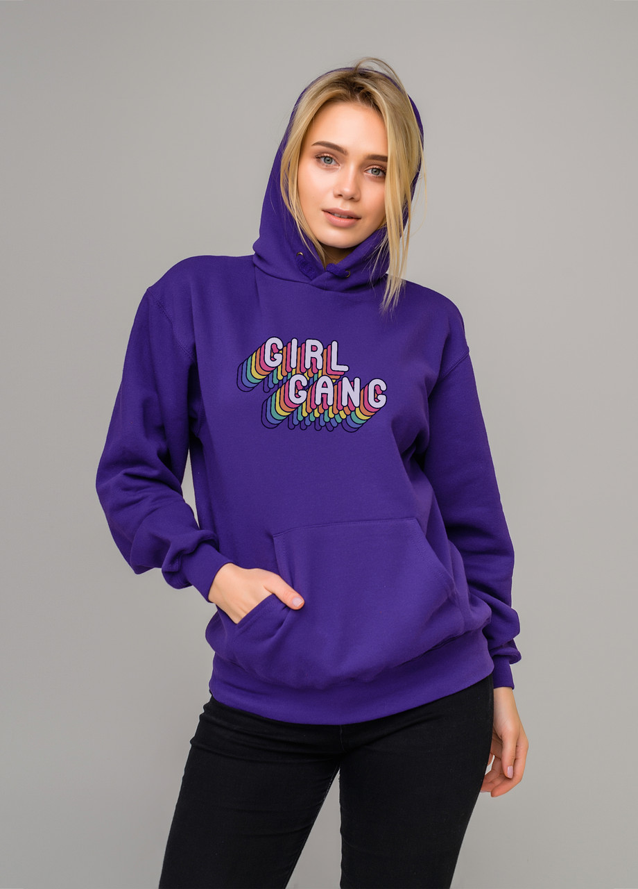 

Толстовка фиолетовая LOYS Girl gang, Толстовка фиолетовая LOYS Girl gang S