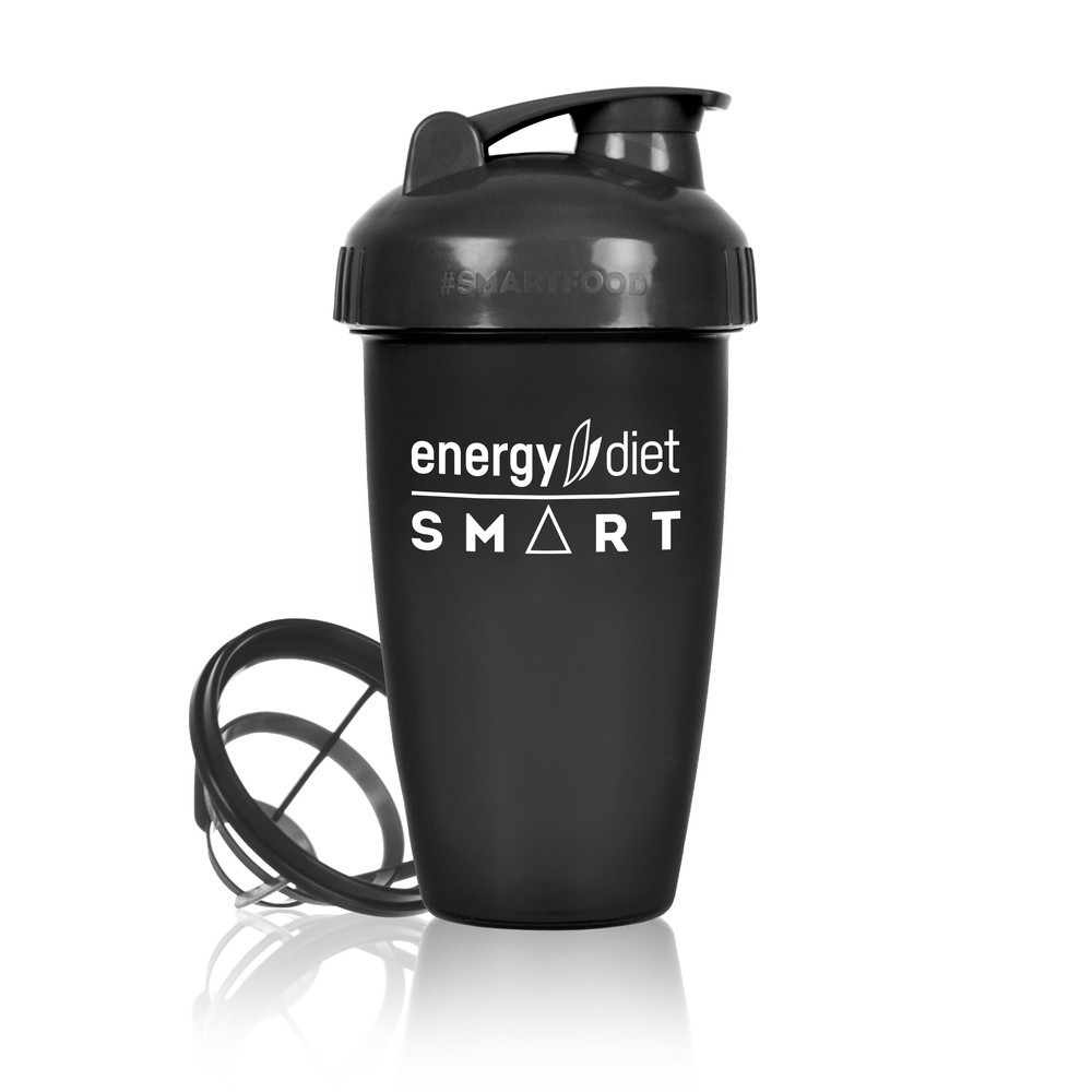 

Шейкер с клапаном Smart для спортивного питания и приготовления порции Energy Diet Smart с выпуклой мерной шкалой и рассекателем пружиной 300 мл Черный (72613)